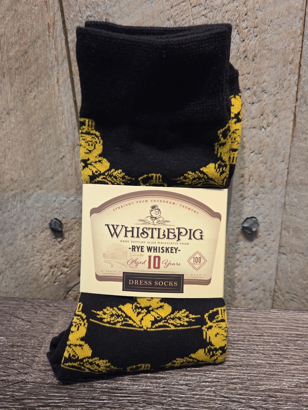 WhistlePig Whiskey Straight Rye Whiskey Dress Socks Black Promo Item Gift New